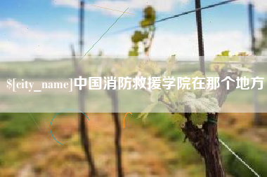 象山中国消防救援学院在那个地方