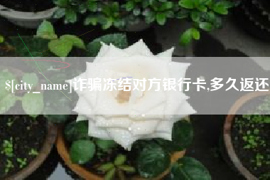 象山诈骗冻结对方银行卡,多久返还