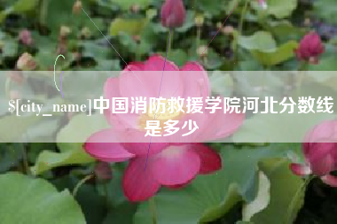 象山中国消防救援学院河北分数线是多少