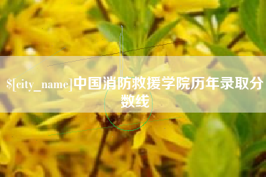 象山中国消防救援学院历年录取分数线