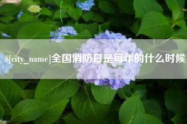 象山全国消防日是每年的什么时候
