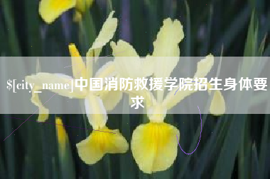 象山中国消防救援学院招生身体要求