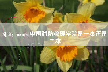 象山中国消防救援学院是一本还是二本