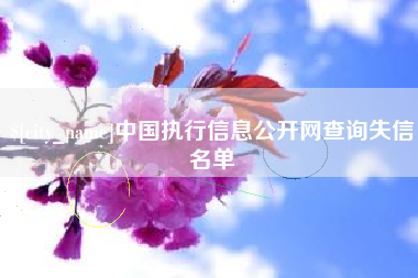 象山中国执行信息公开网查询失信名单