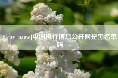 象山中国执行信息公开网是黑名单吗