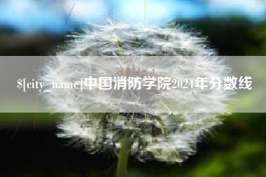 象山中国消防学院2024年分数线