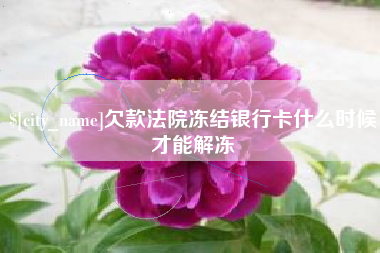 象山欠款法院冻结银行卡什么时候才能解冻