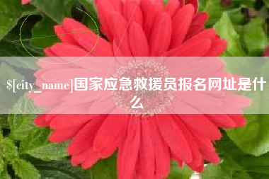 象山国家应急救援员报名网址是什么
