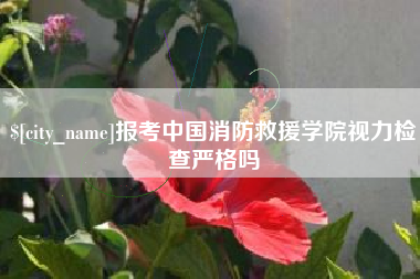 象山报考中国消防救援学院视力检查严格吗
