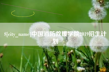 象山中国消防救援学院2019招生计划