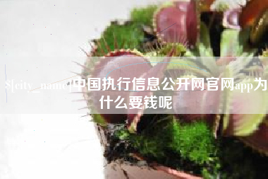 象山中国执行信息公开网官网app为什么要钱呢
